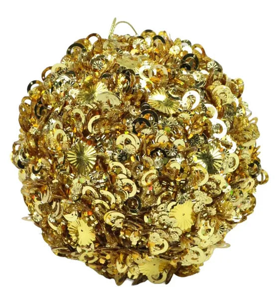 5 Inch Gold Sequin Glitter Ornament