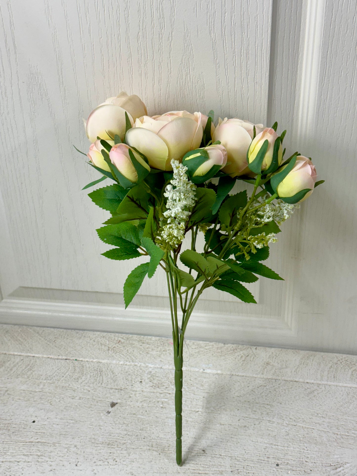 14 Inch Champagne Ranunculus Bush