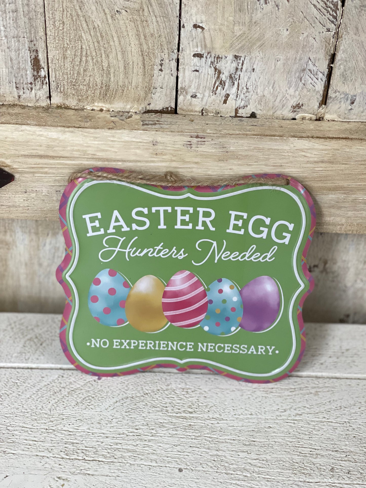 Metal Embossed Tin Easter Sign