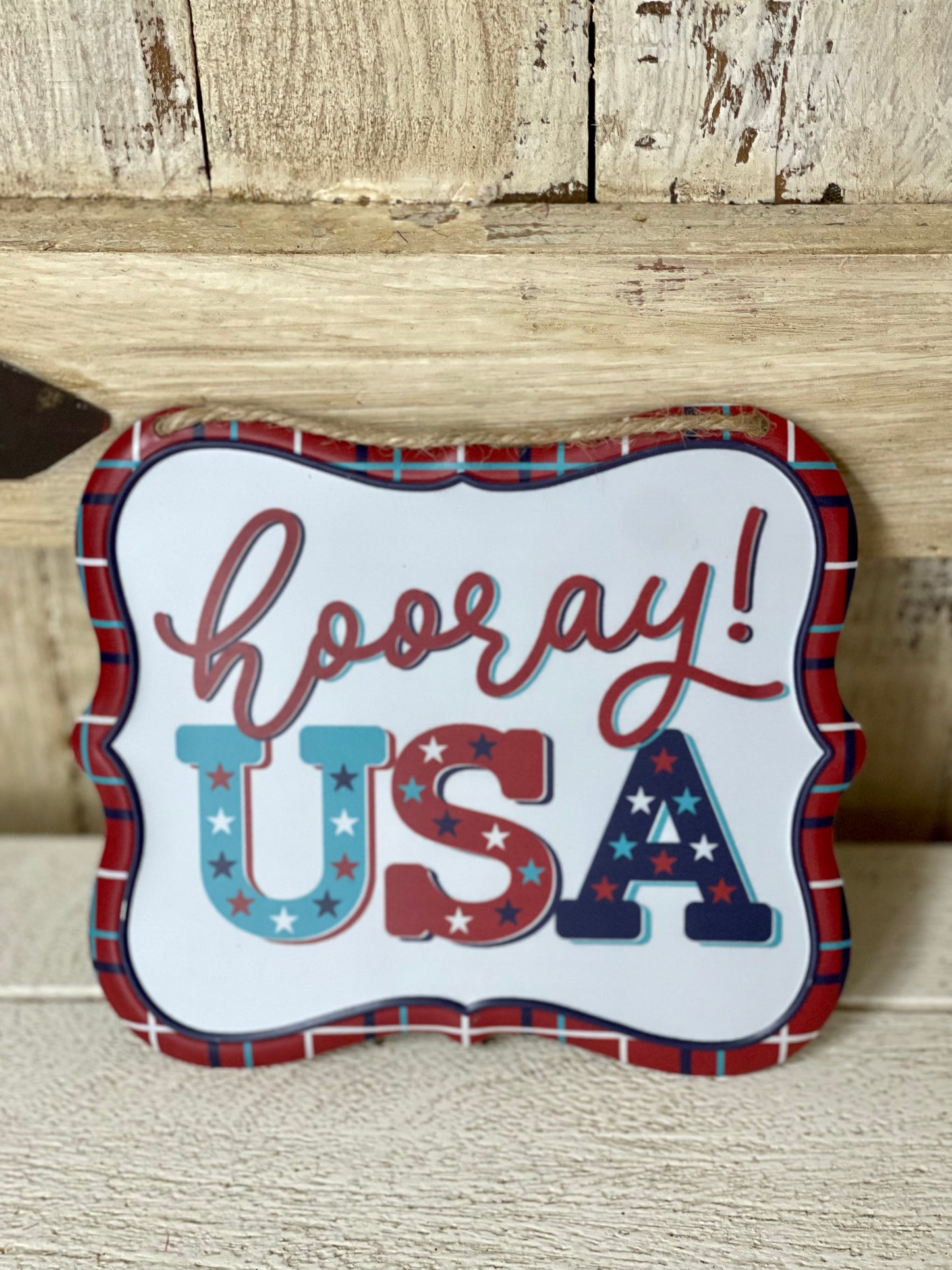 Tin Embossed Patriotic Sign Four Styles