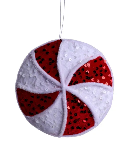 6 Inch Pinwheel Peppermint Lollipop Ornament