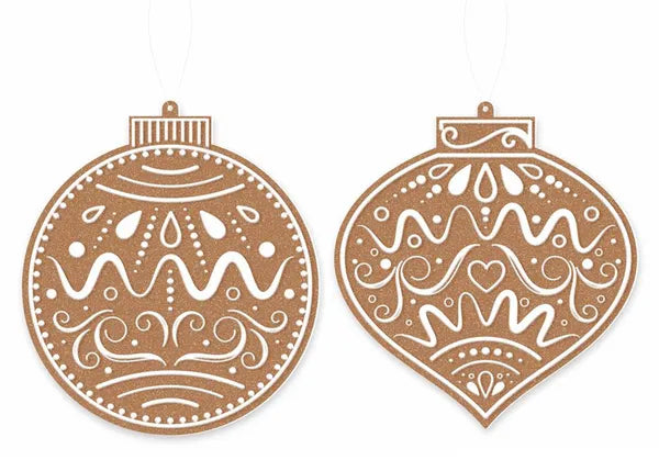 5.5 Inch Double Sided Gingerbread Cookie Ornament Two Styles