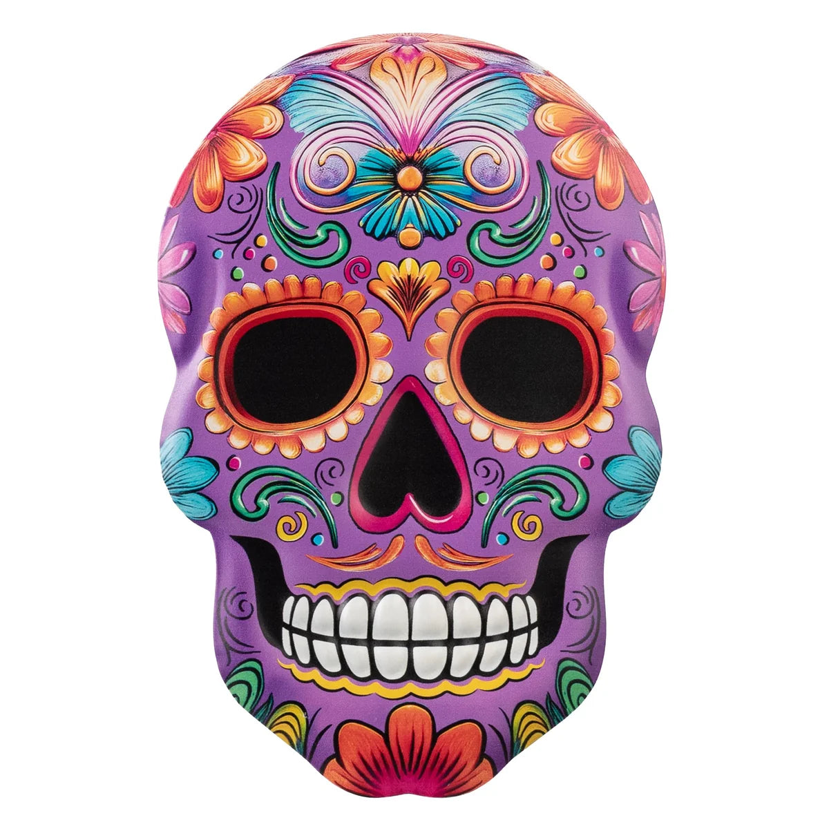 10 Inch Purple Embossed Sugar Skull Sign