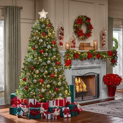 Home Accents Holiday 7.5 Foot Wesley Long Needle Pine LED Pre-Lit Tree Open Box