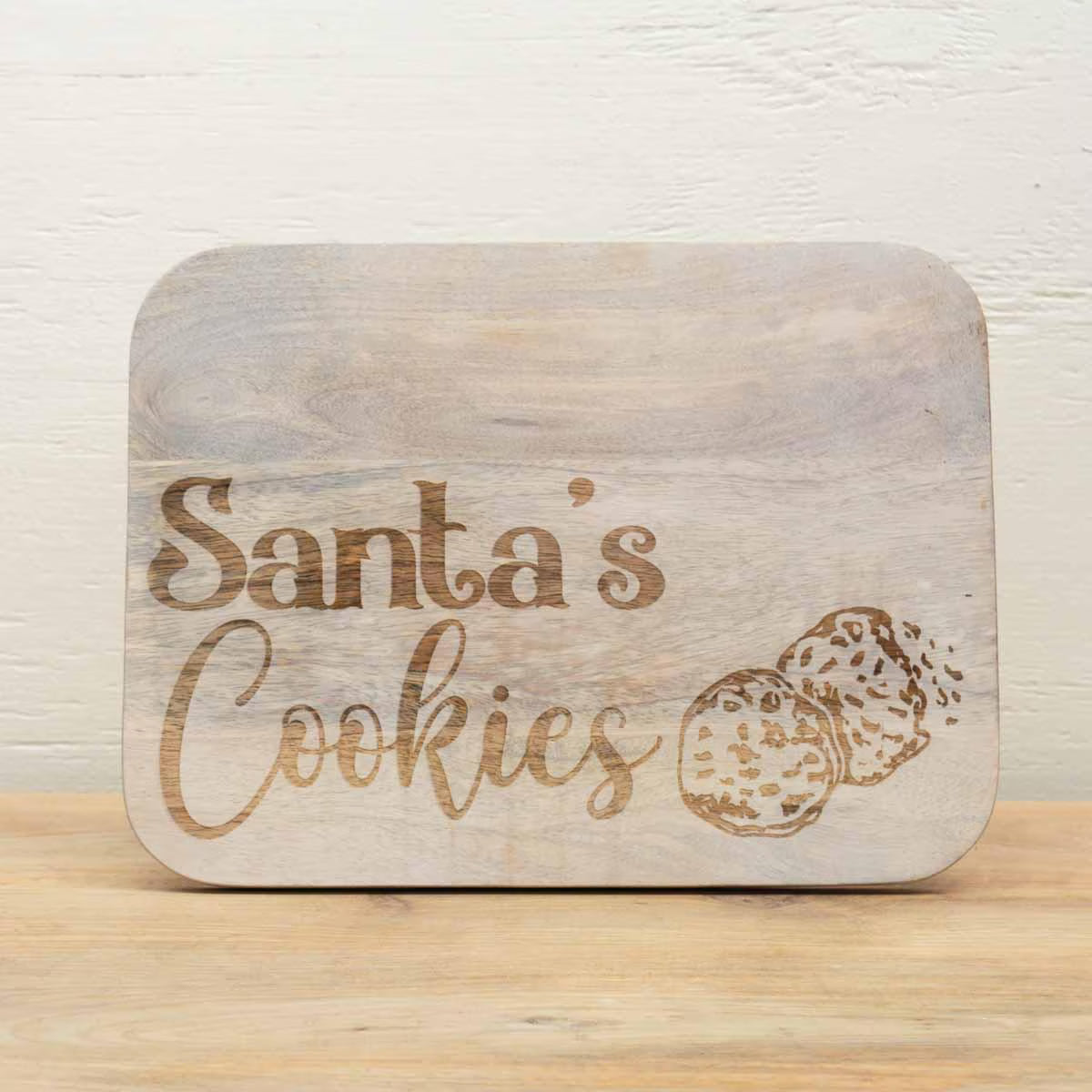 Santa's Cookies Wood Serving Board