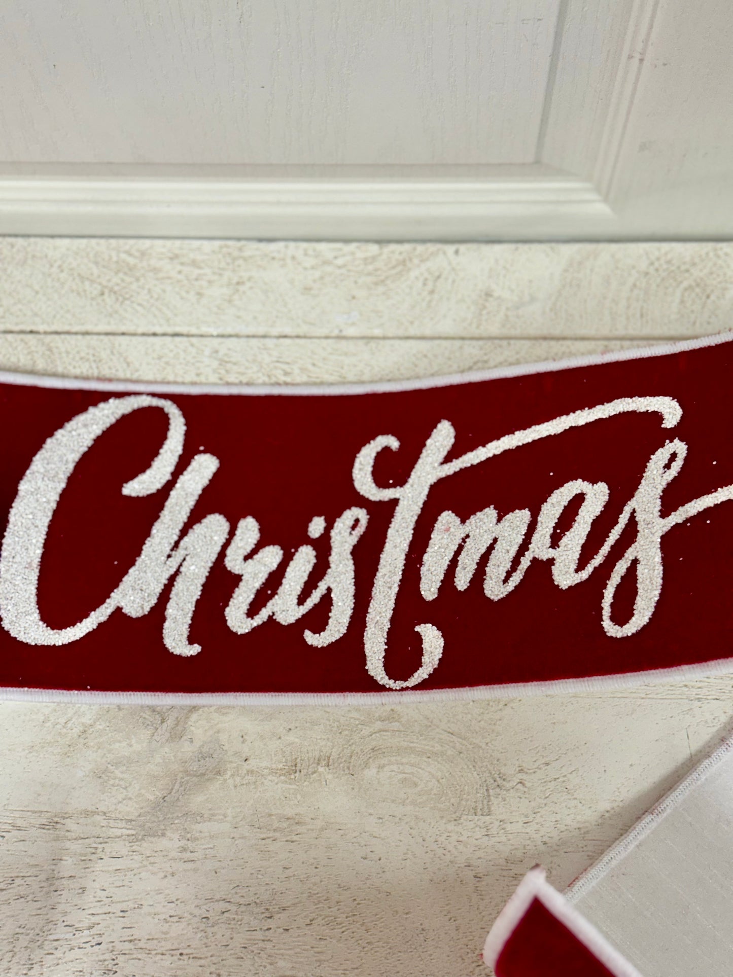 6 Inch By 70 Inch Red And White Merry Christmas Banner