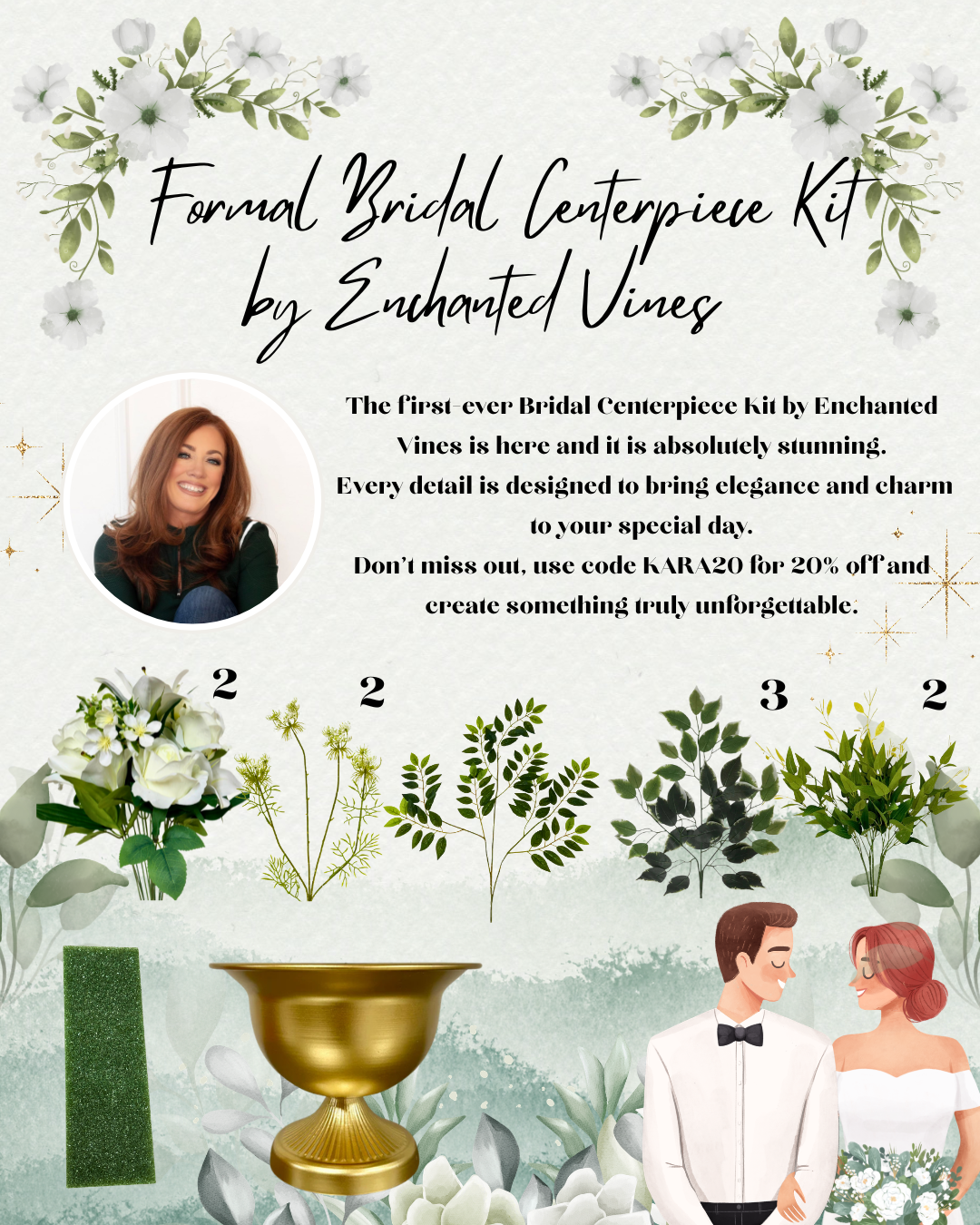 Formal Bridal Centerpiece Kit By Enchanted Vines