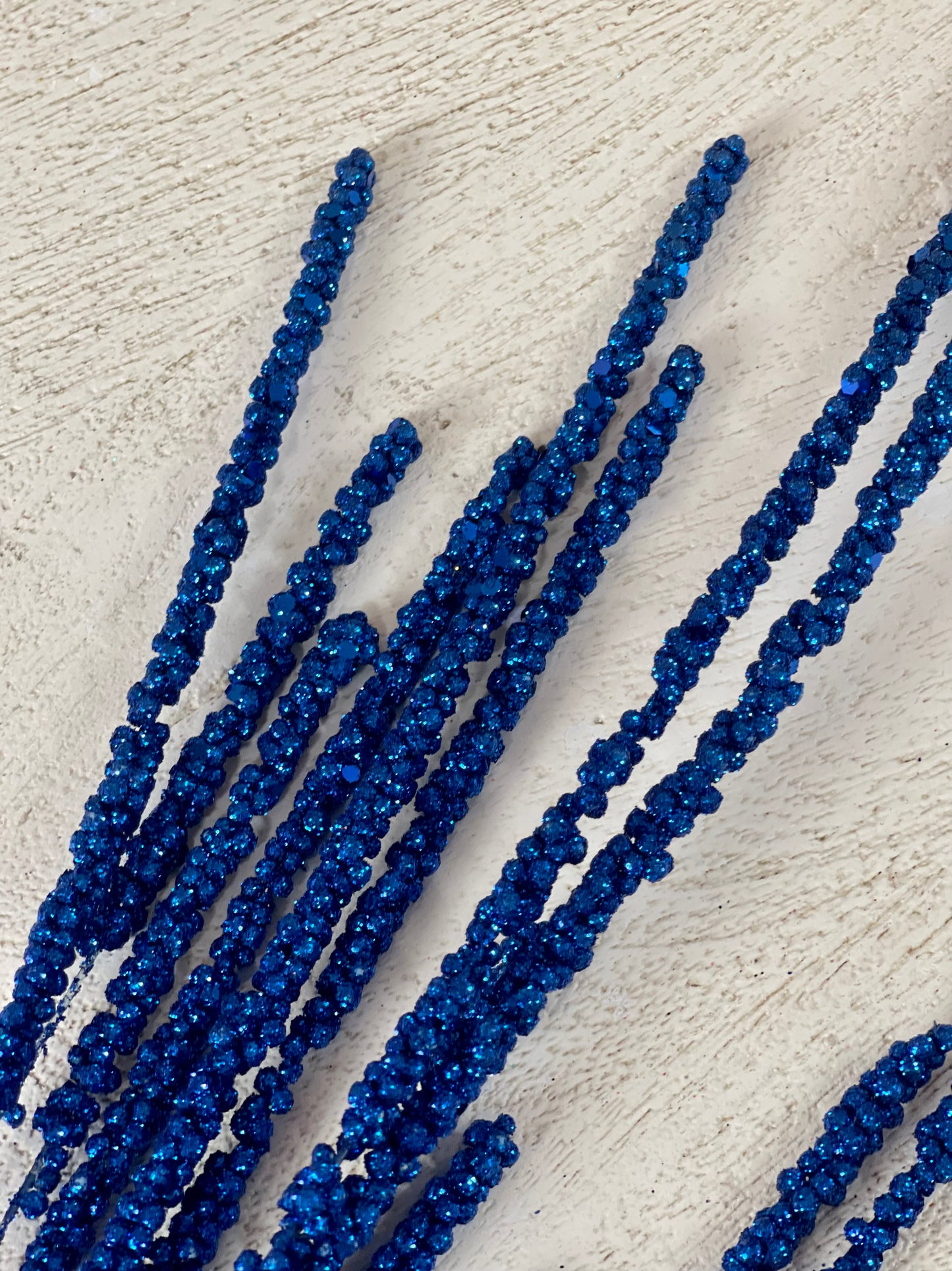 35 Inch Royal Blue Berry Glitter Spray