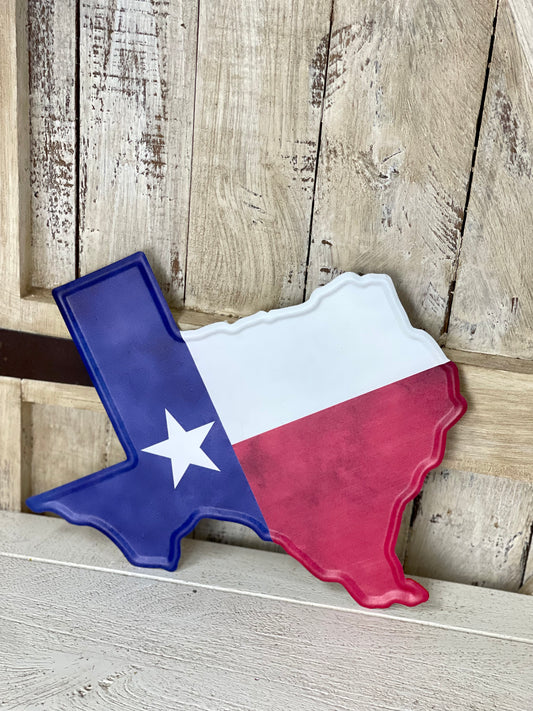 Metal Texas Flag Sign