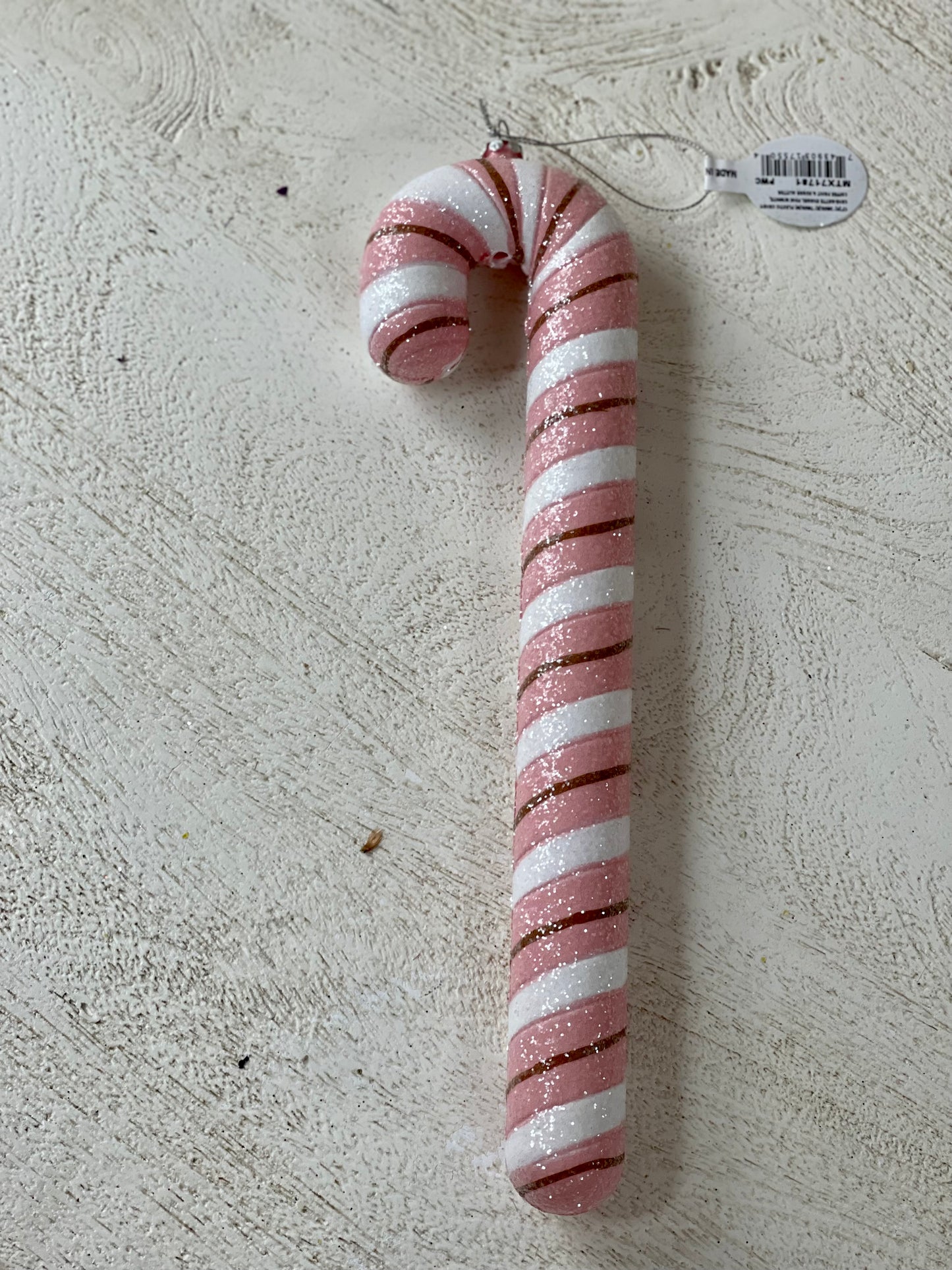 12 Inch Brown White And Pink Candy Cane Ornament