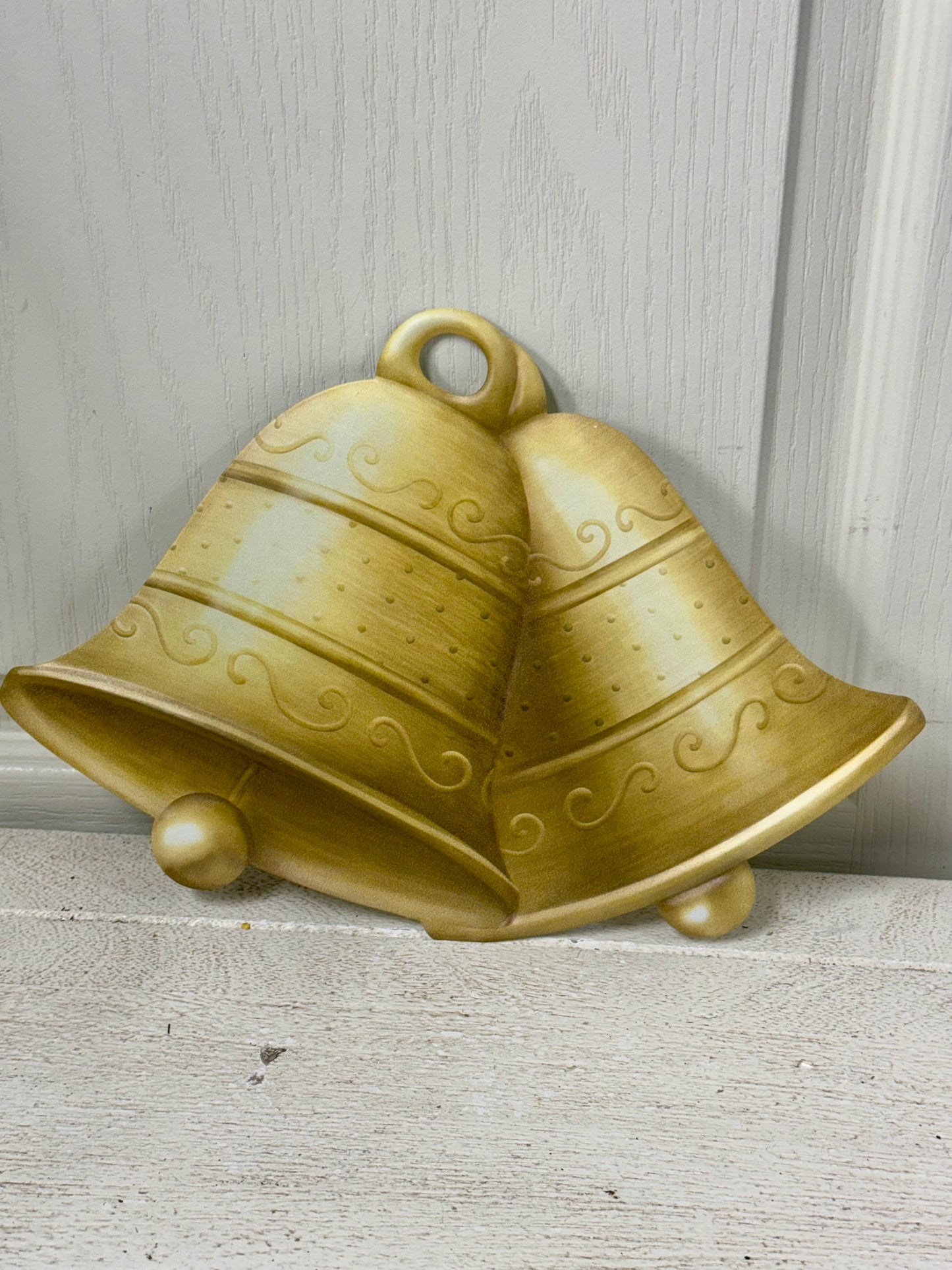 12 Inch Gold Metal Bells Sign