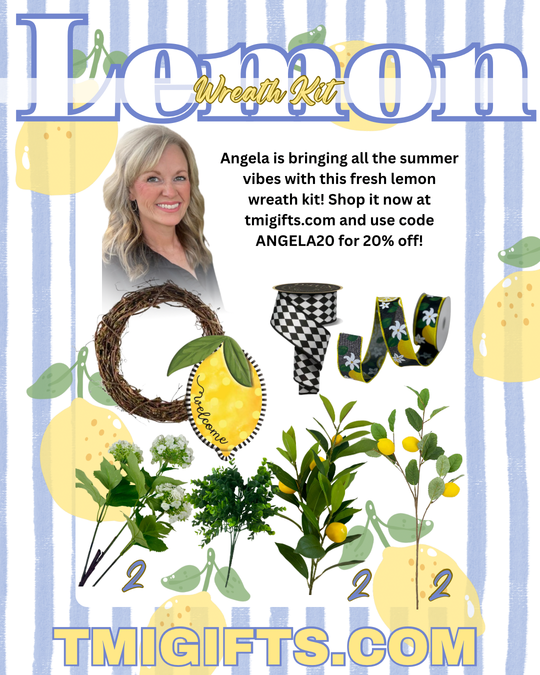 Lemon Wreath Kit By Barrel Of Wreaths