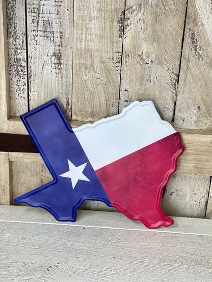 Metal Texas Flag Sign