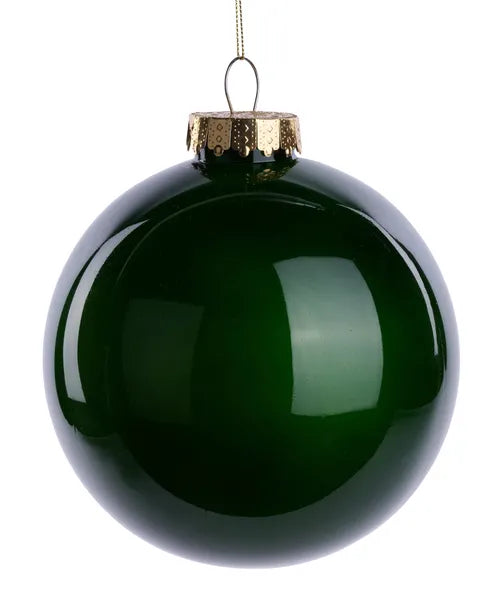 6 Inch Hunter Green Lacquer Ornament Ball