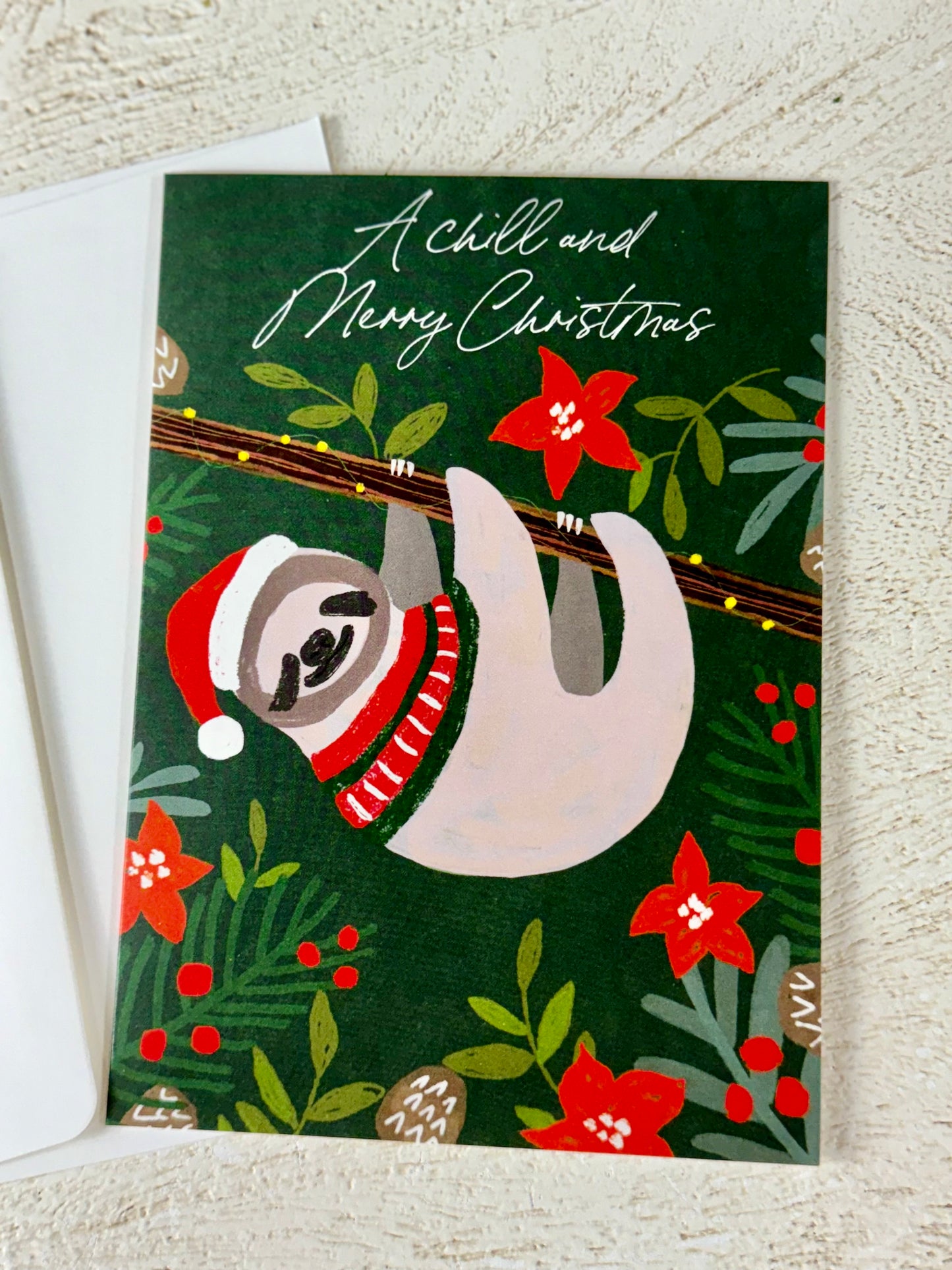 Minted Sloth Christmas Card