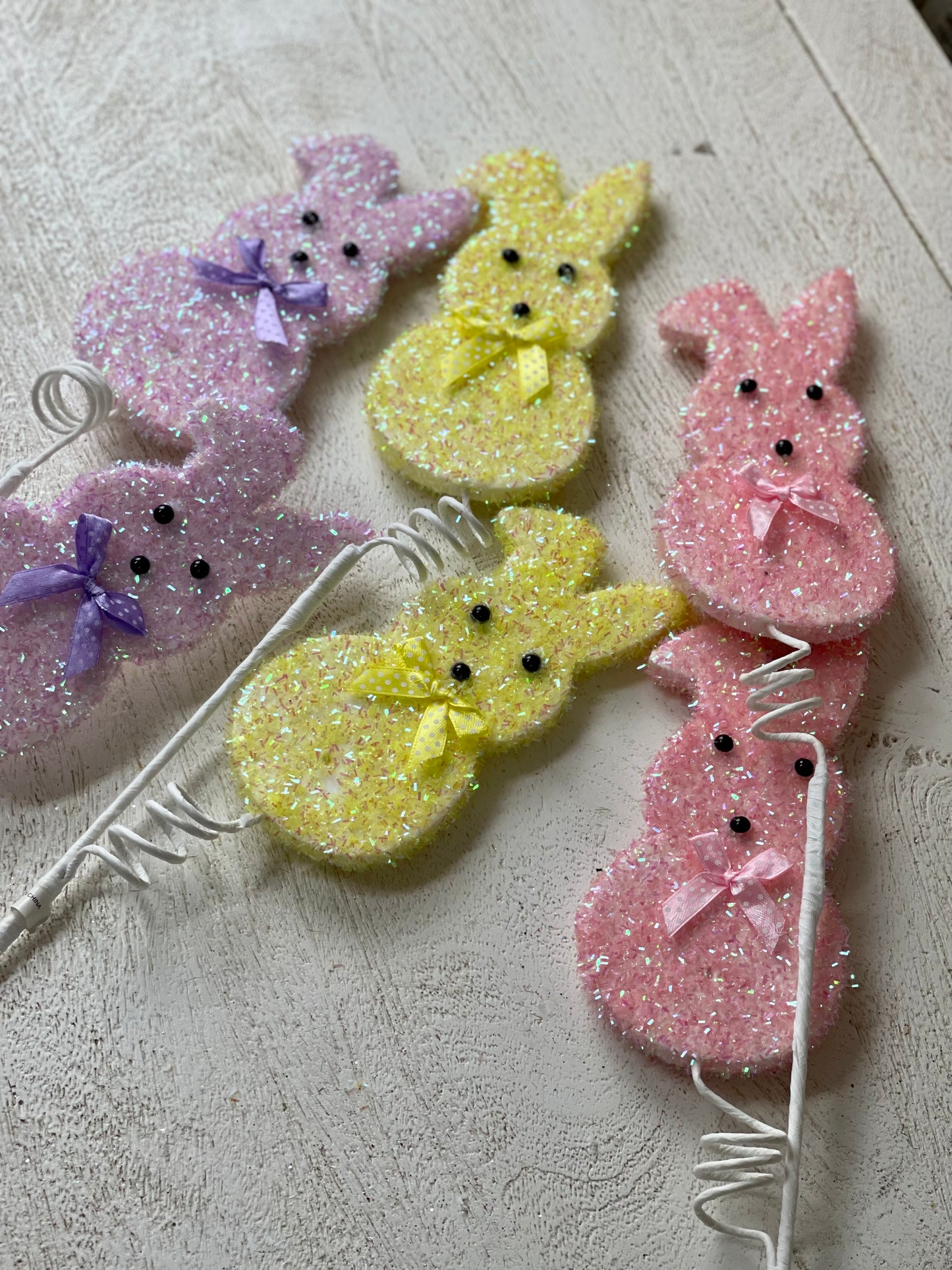 Sugared Bunny Peep Spray Three Colors