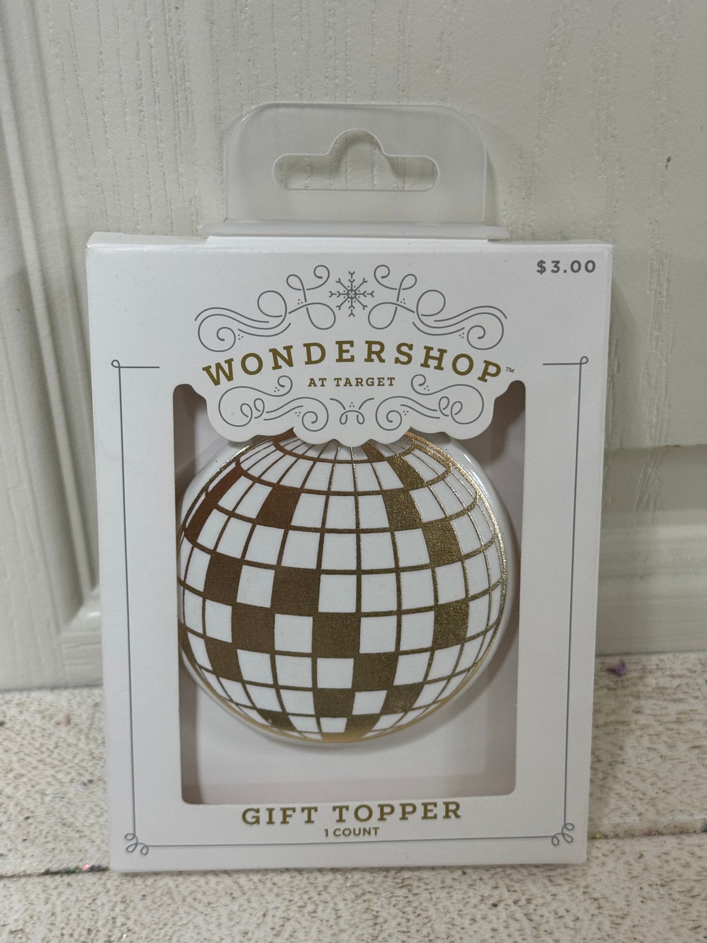Wondershop At Target Ceramic Disco Ball Gift Topper
