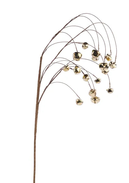 34 Inch Shiny Gold Jingle Bell Hanging Spray