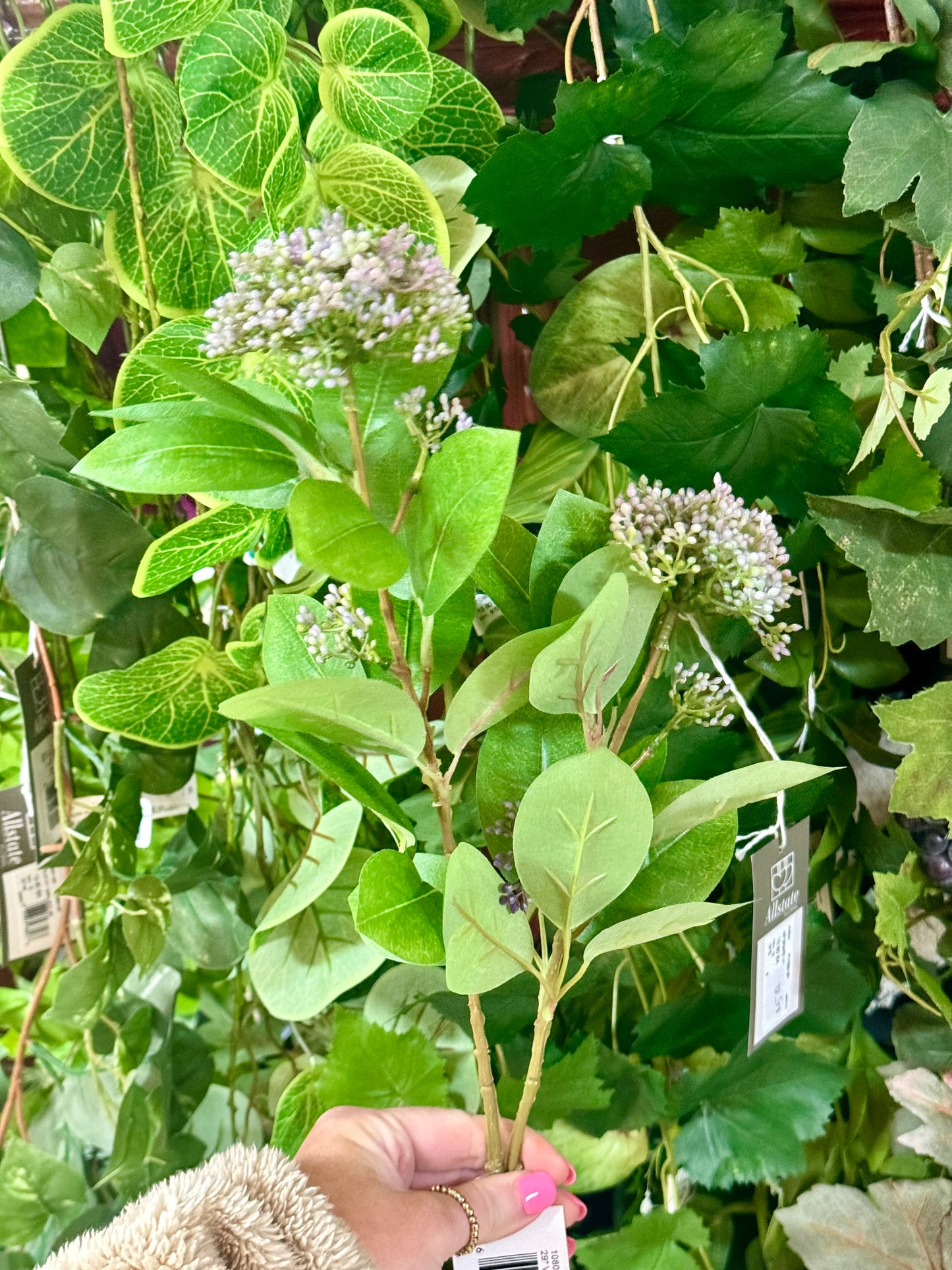 29 Inch Lavender And Blue Viburnum Spray