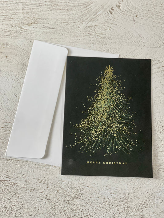 Minted Frosted Tree Christmas Card