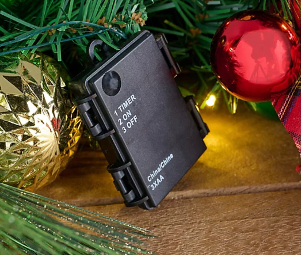 Scott Living 6 Foot Oversized LED Oranament Garland Red And Green