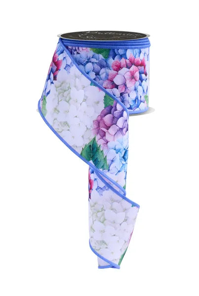 2.5 Inch By 10 Yard Hydrangea Ribbon