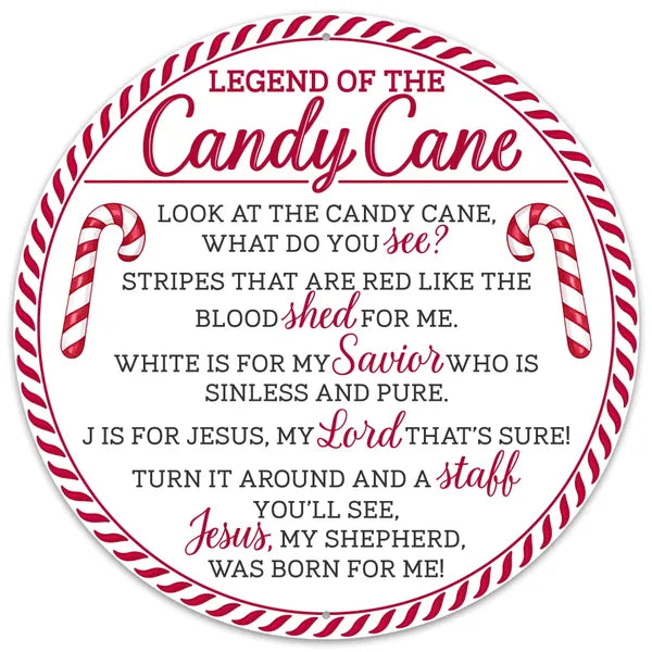 12 Inch Legend Of The Candy Cane Sign