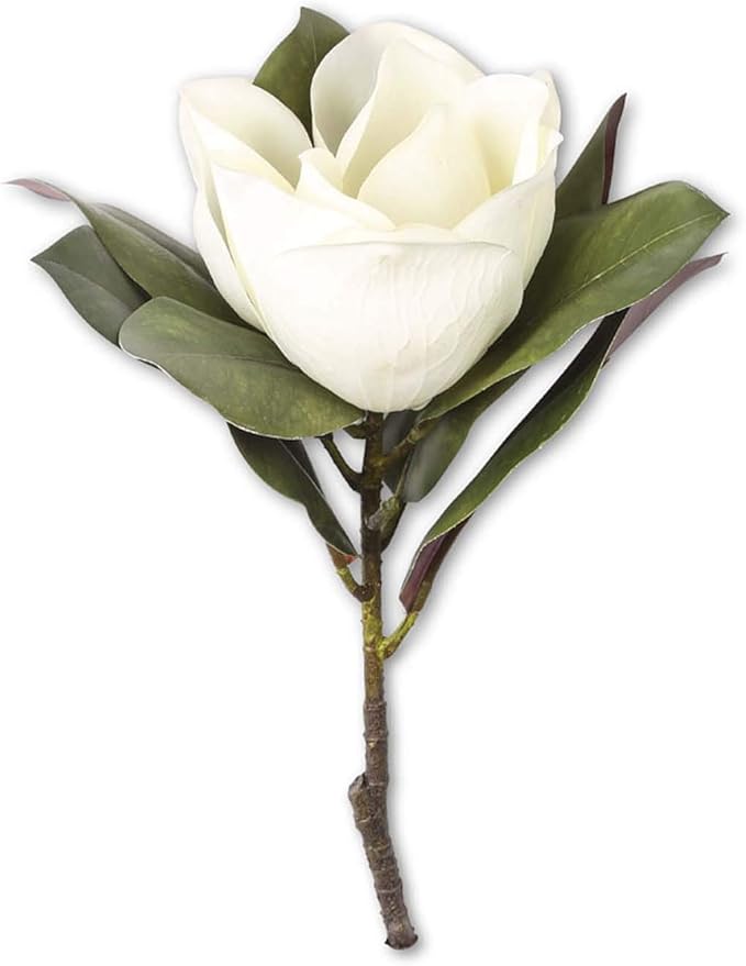 17 Inch White Magnolia Stem
