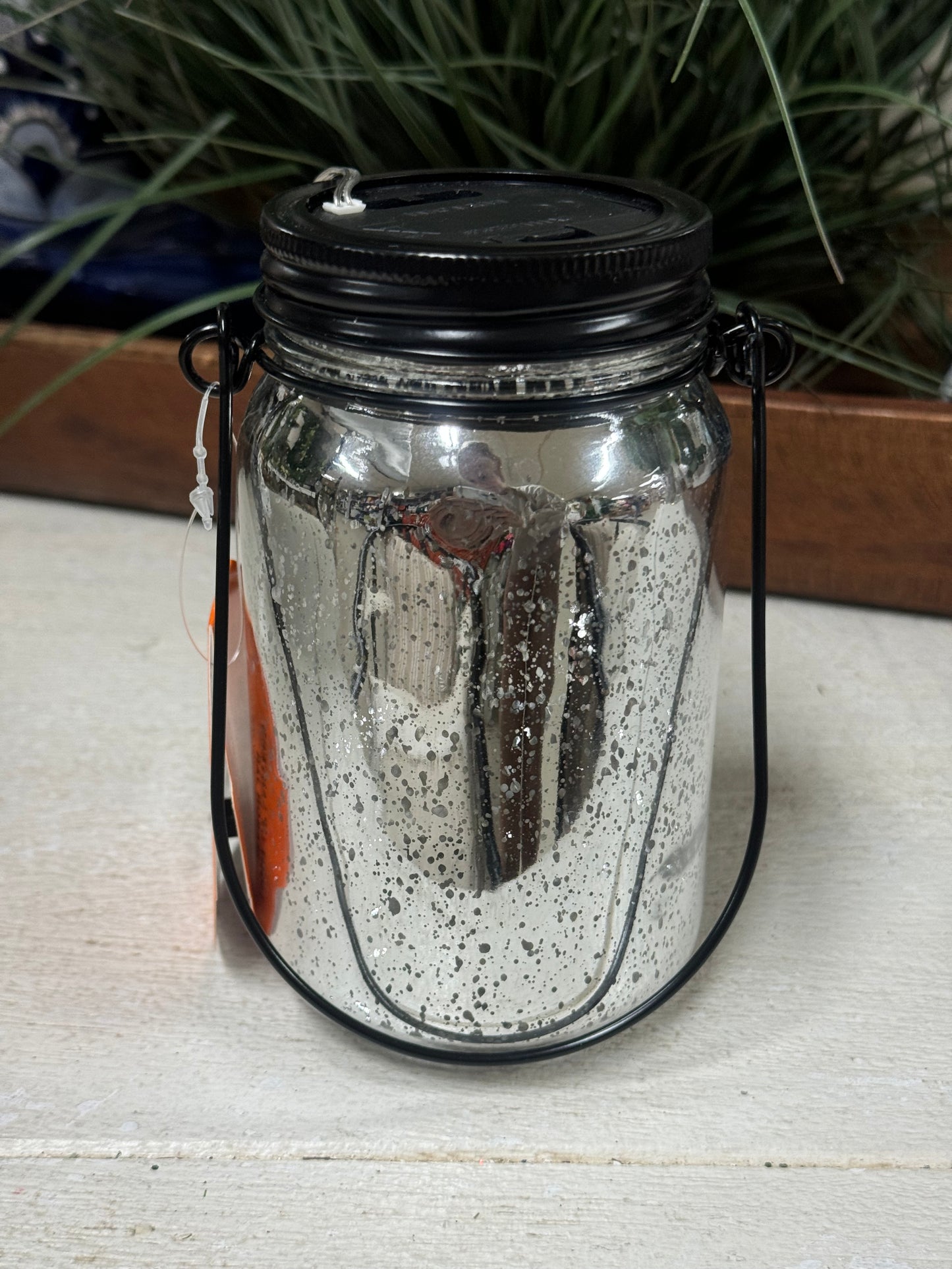 Happy Halloween Skull Light Up Lantern Mason Jar