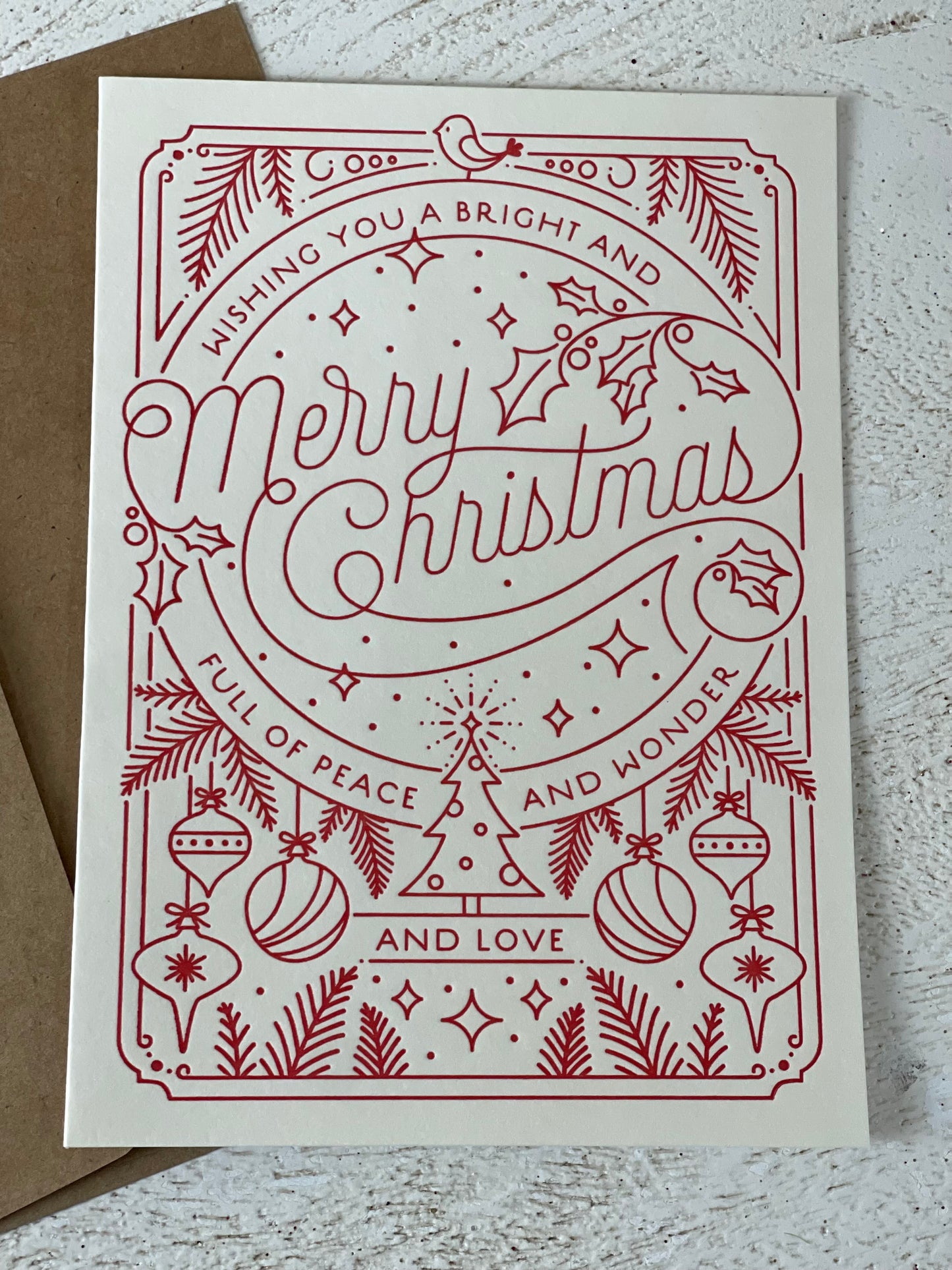 Minted Merry Little Lines Christmas Card