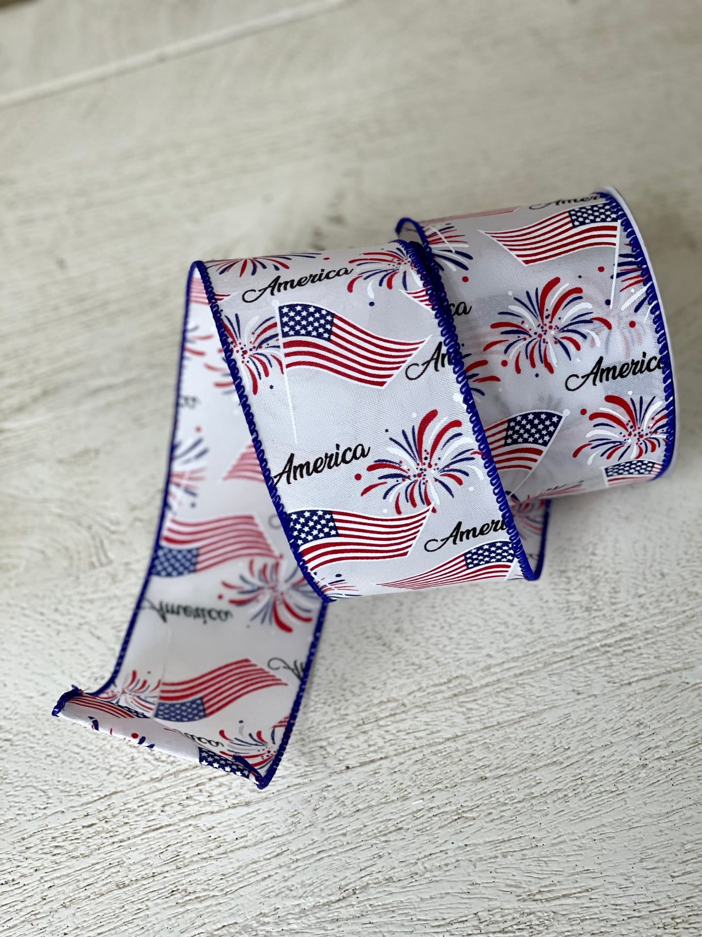 2.5 Inch By 10 Yard America Firework Ribbon