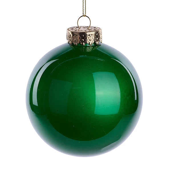 6 Inch Emerald Green Lacquer Ornament Ball