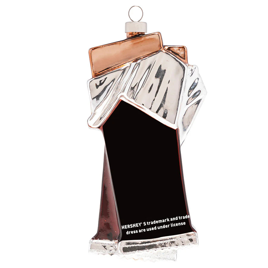 Kat & Annie HERSHEYS Milk Chocolate Bar Glass Ornament