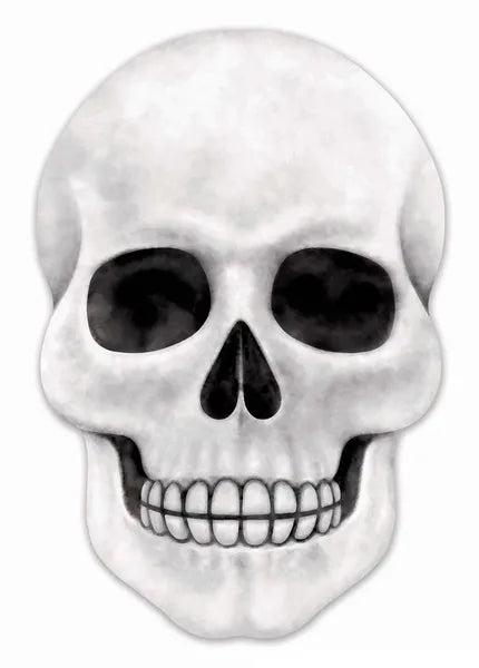 10 Inch Metal Halloween Skull Sign