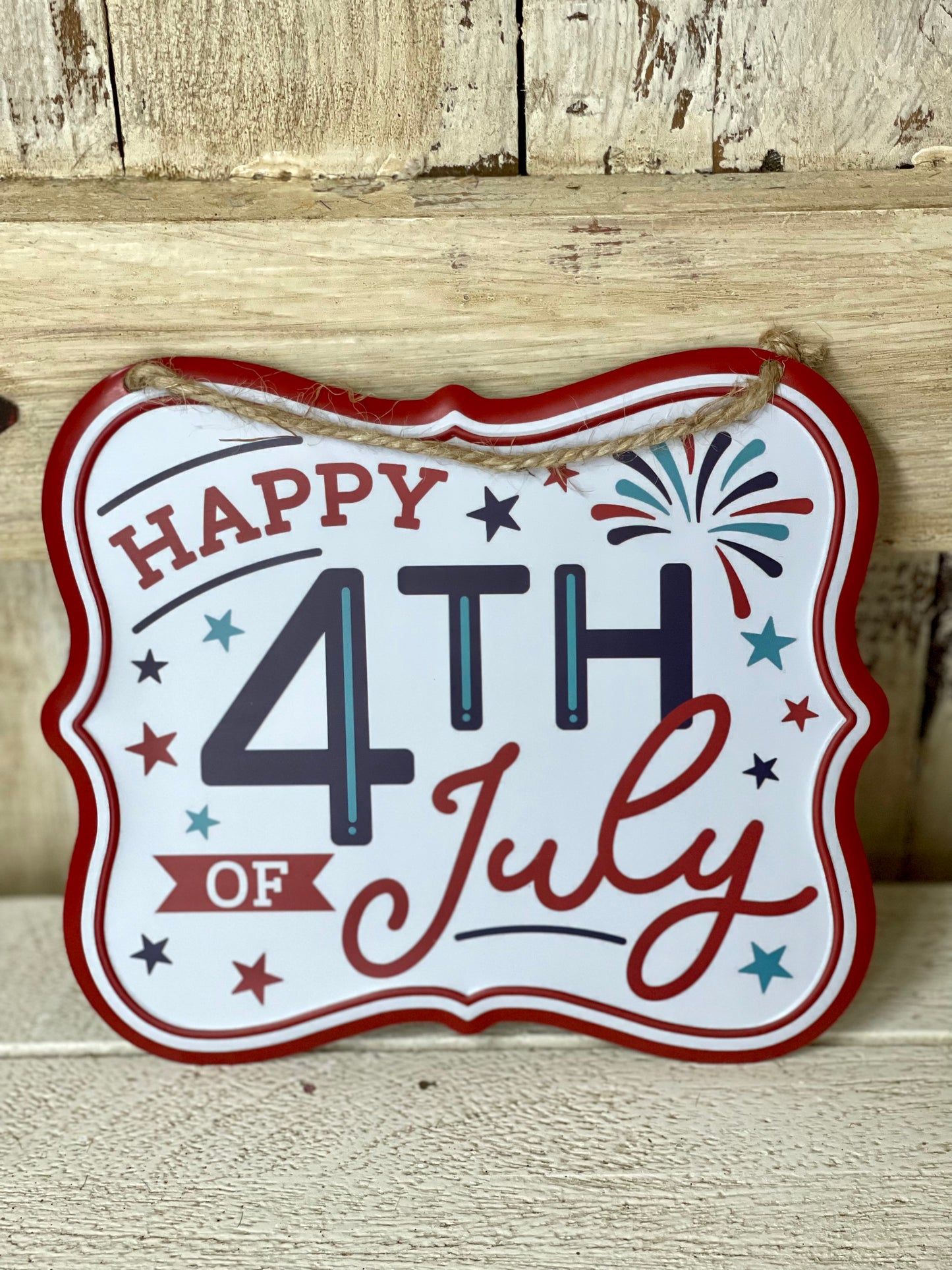 Tin Embossed Patriotic Sign Four Styles