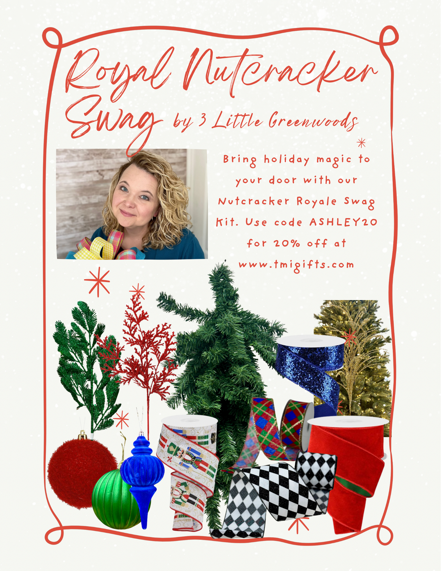 Royal Nutcracker Swag Kit By 3 Little Greenwoods