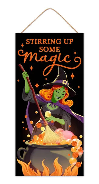 12.5 Inch Stirring Up Some Magic Wooden Sign