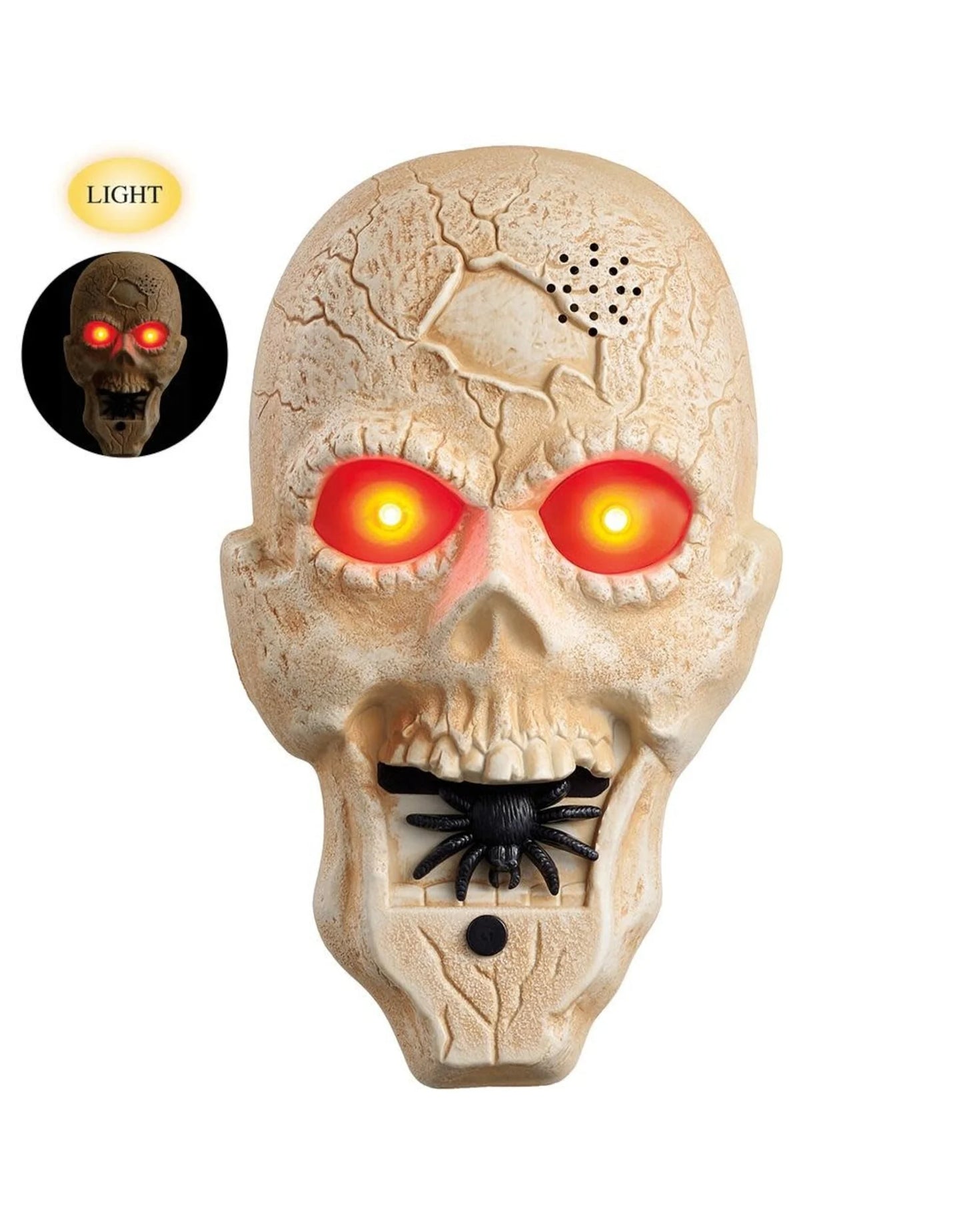 9 Inch Light Up Talking Skull Doorbell