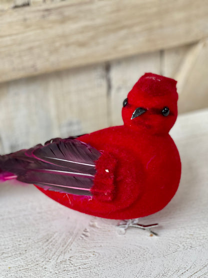 13 Inch Red Cardinal Clip Ornament