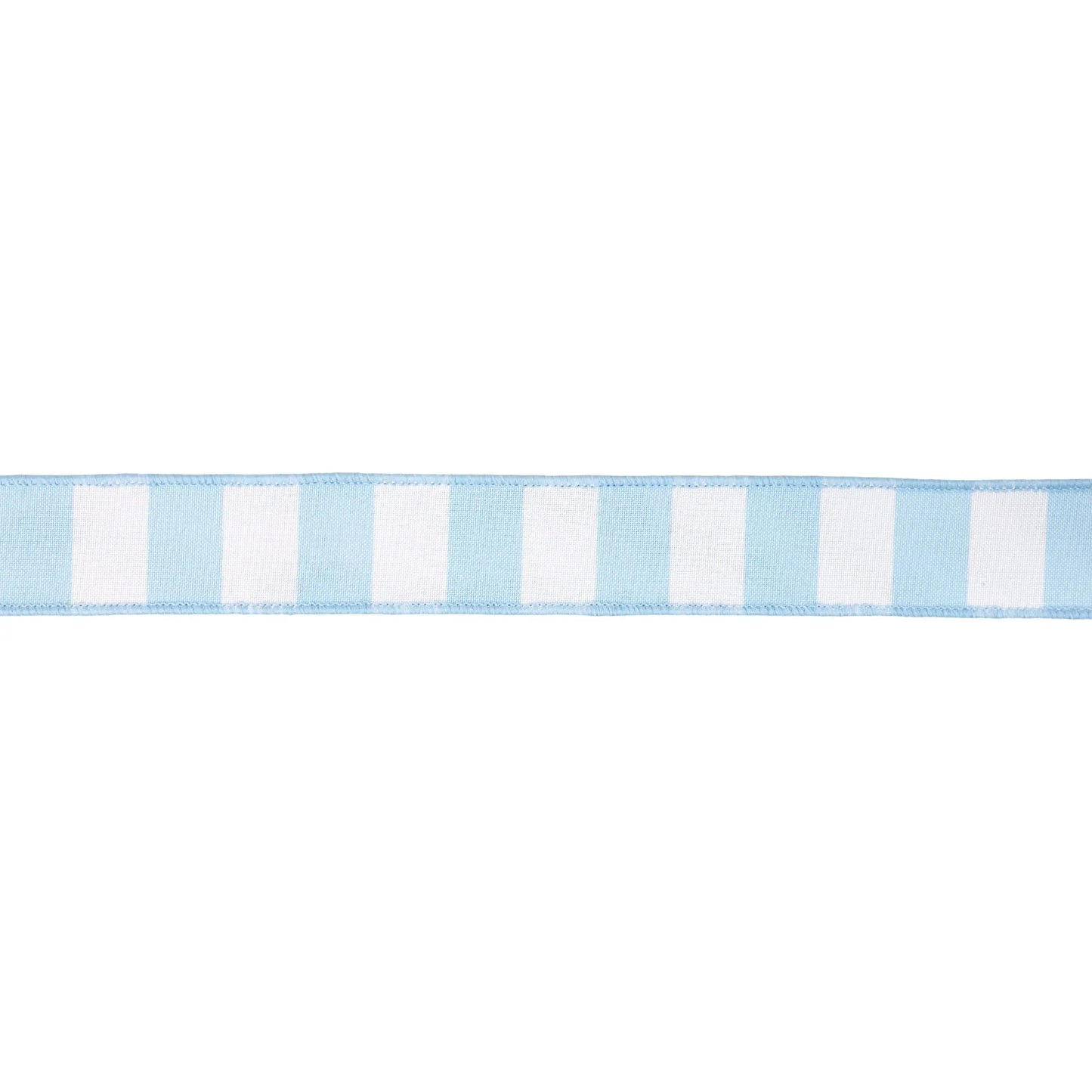 1.5 Inch By 10 Yard Light Blue Horizontal Stripe With Blue Backing Ribbon