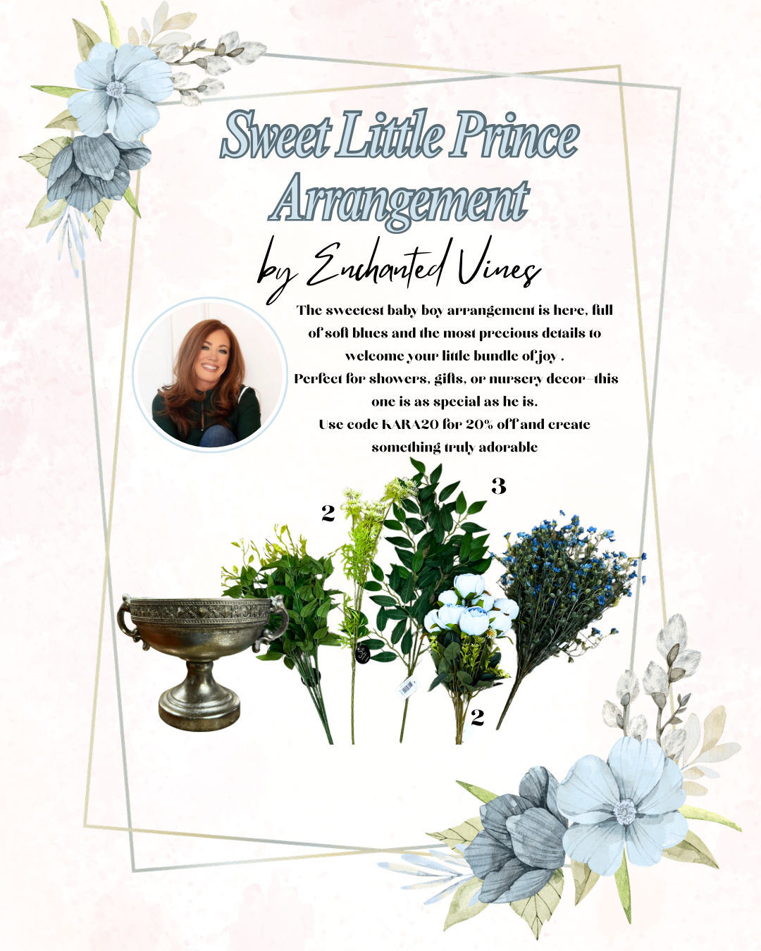 Sweet Little Prince Arrangement By Enchanted Vines