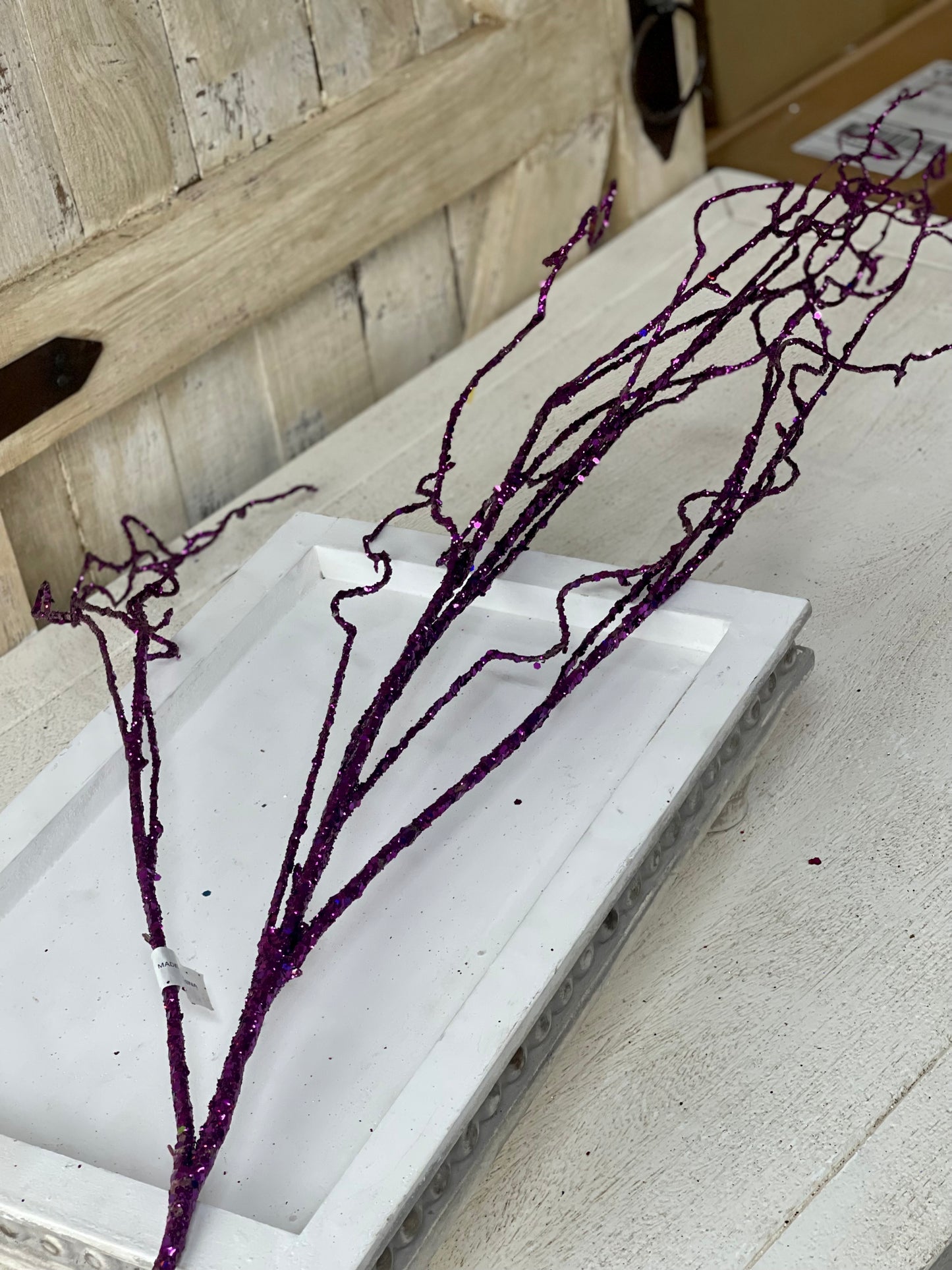 45 Inch Purple Glitter Branch