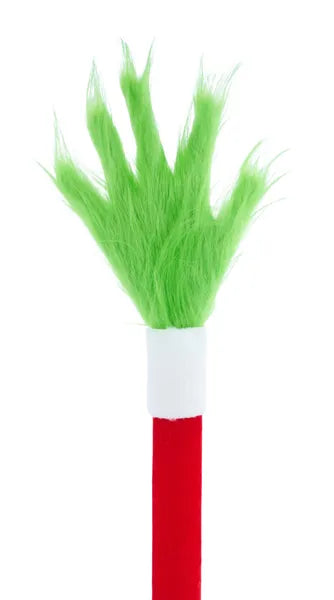 28 Inch Green White And Red Furry Fabric Velvet Arm And Hand Pick