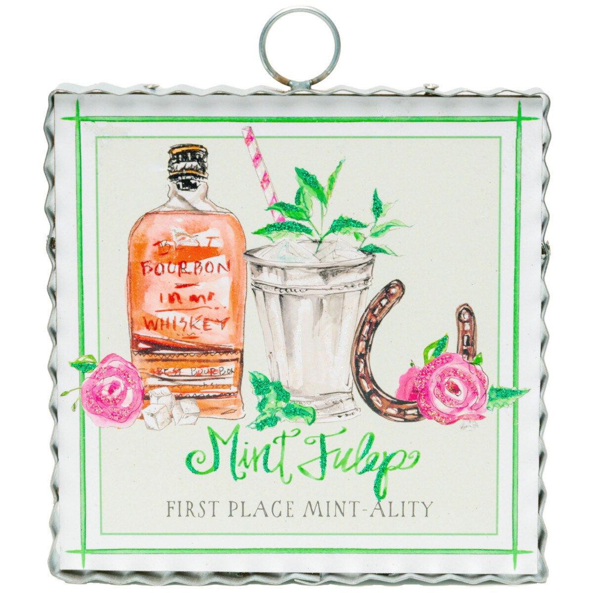 7 Inch Mini Beck's Mint Juleps Wood And Metal Sign