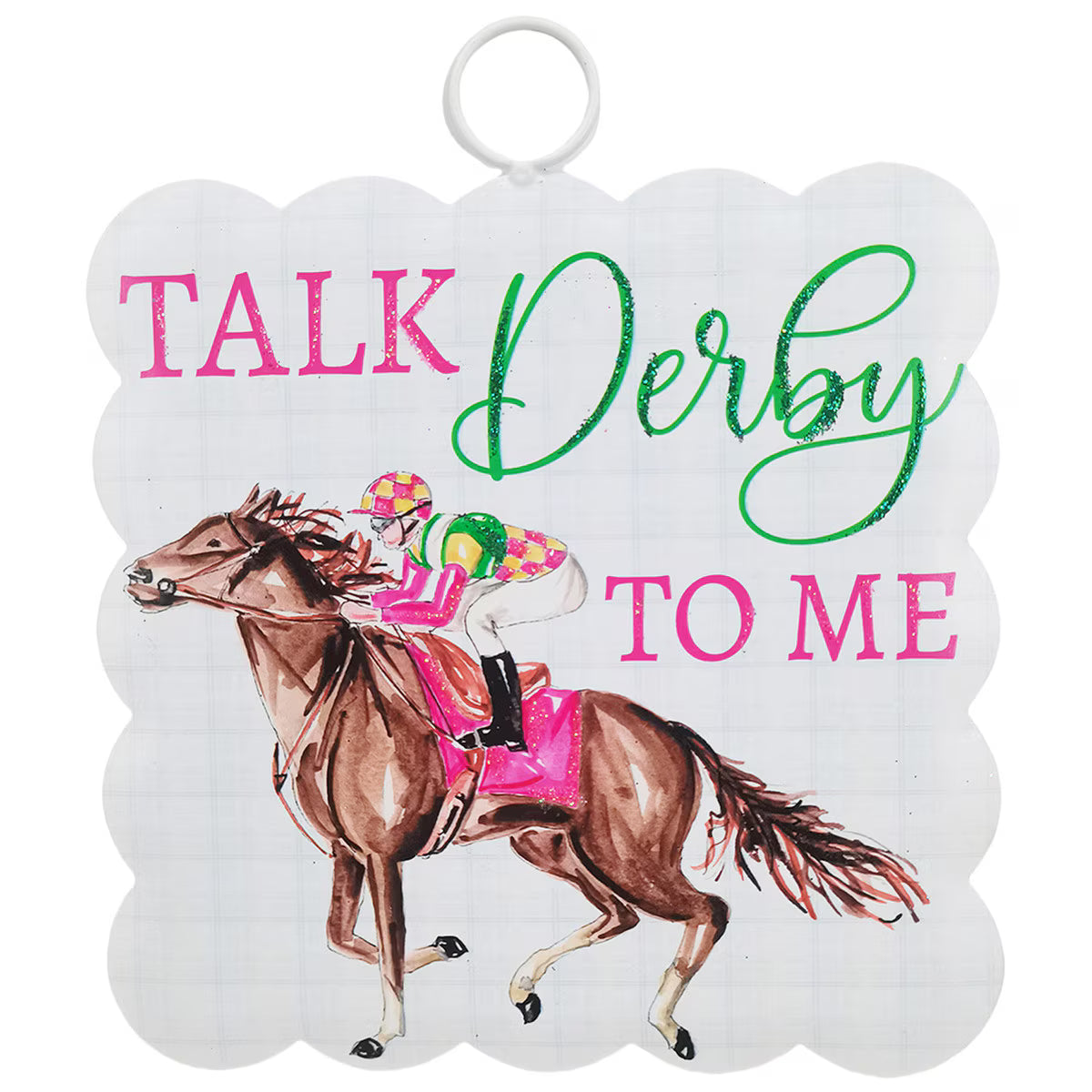 7 Inch Mini Beck's Scallop "Talk Derby To Me" Metal Sign