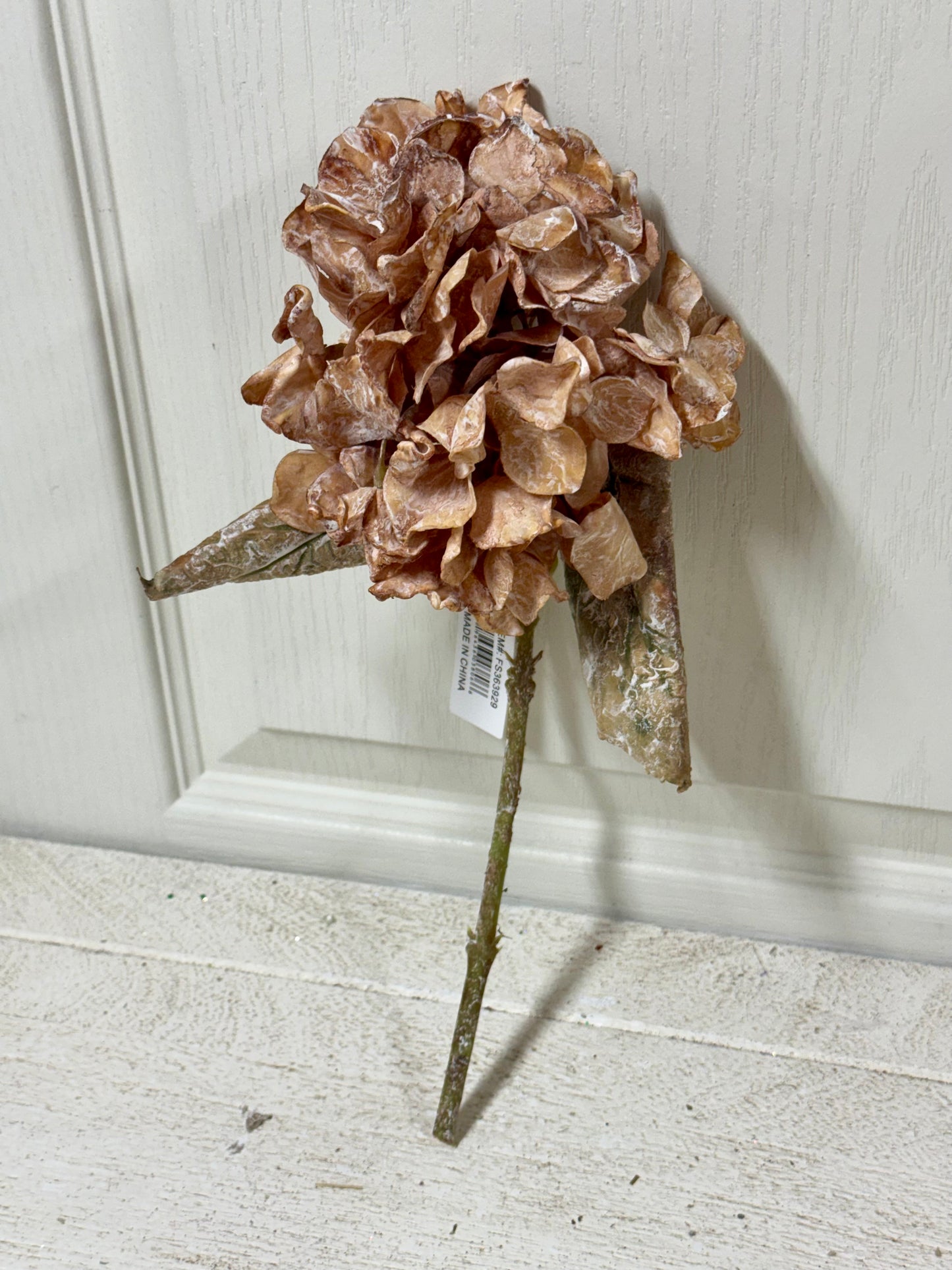 13 Inch Yellow Dried Hydrangea Spray