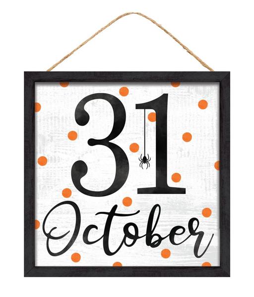 October 31st Wooden Sign