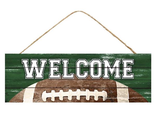 15 Inch Welcome Football Wooden Sign