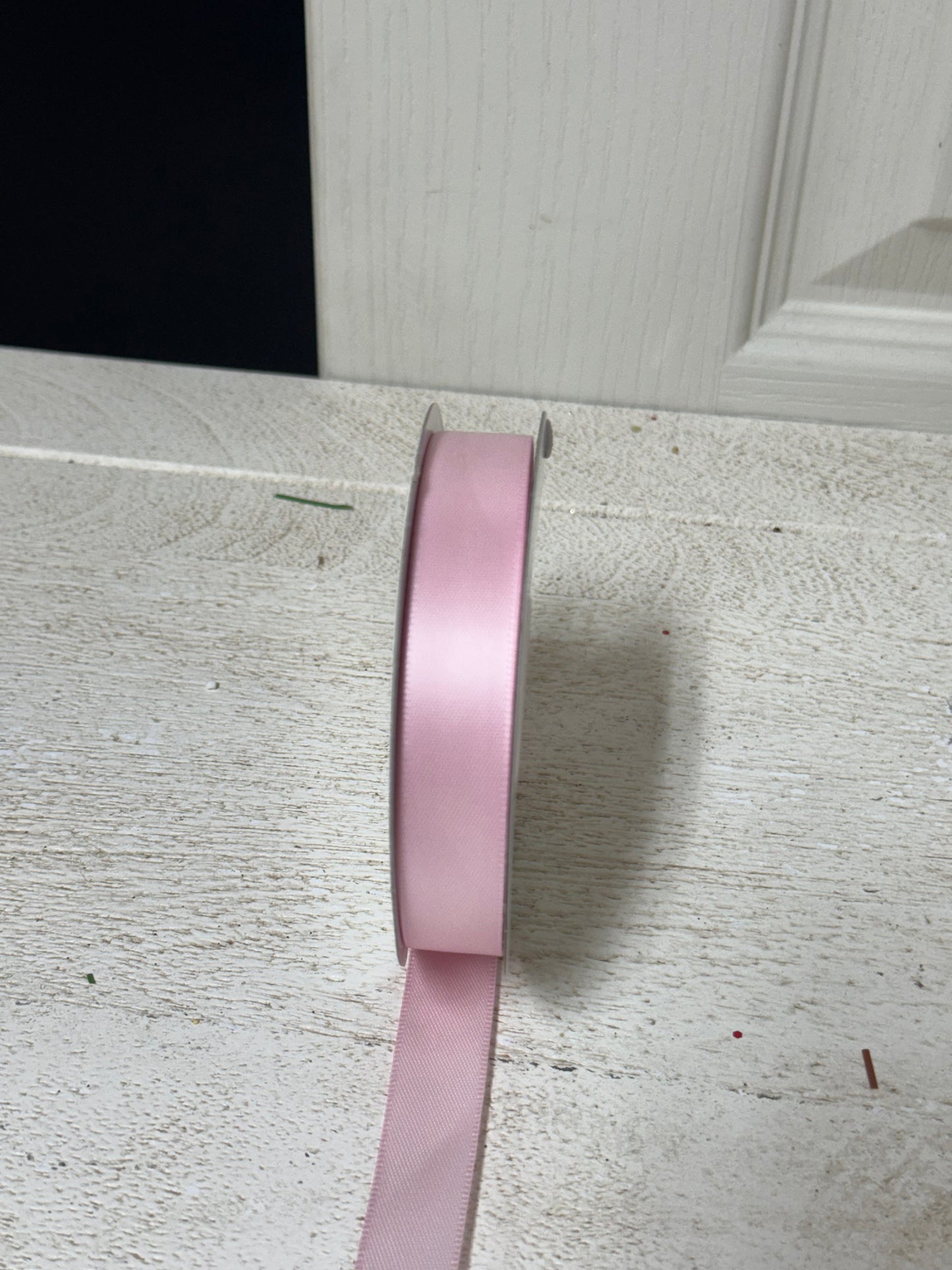 5/8 Inch By 25 Yard Pink Unwired Double Faced Satin