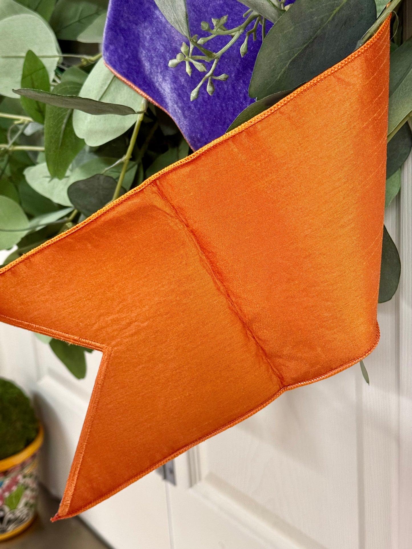 Happy Halloween Purple Velvet Banner